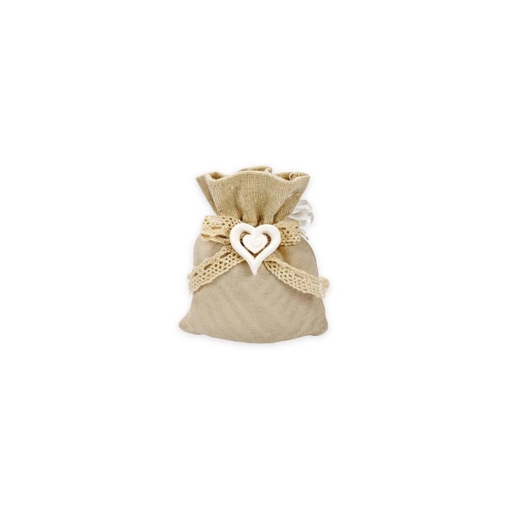 SACCHETTO CCUORE GESSETTO BEIGE